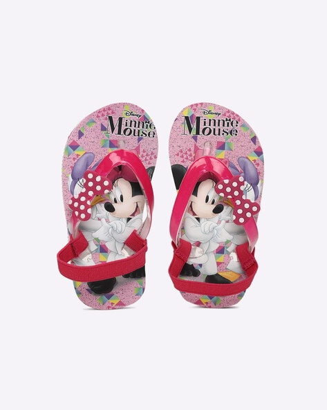 Disney Minnie Mouse Print Thong-Strap Flip-Flops