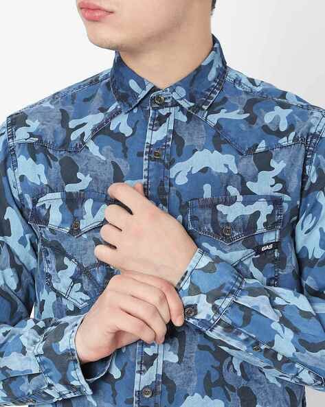 Kant Camouflage Print Slim Fit Shirt