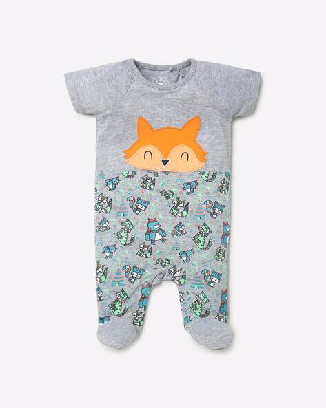Buy Grey Melange Rompers Onesies for Infants by Juscubs Online