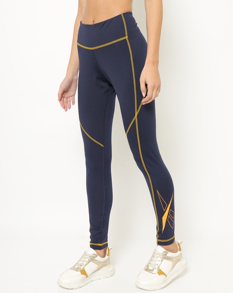 Buy Navy Blue Leggings for Women by Reebok Online