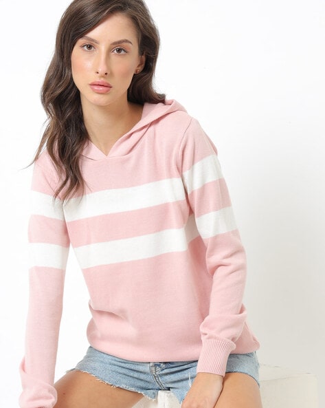 striped hoodie pullover