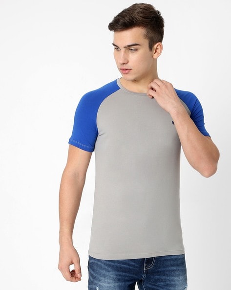 Colourblock Slim Fit Crew-Neck T-shirt