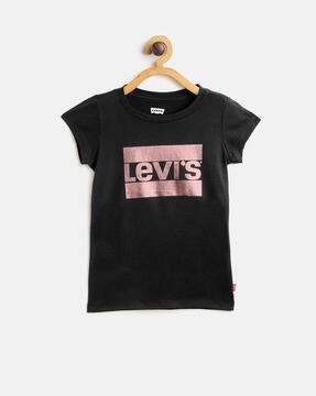 Buy Black Tshirts for Girls by LEVIS 