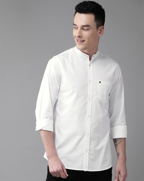 Mens White shirt - Buy White shirt in India, White Collar shirt