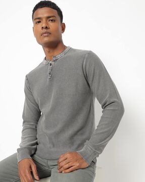 Fashion Shirts Knitted Shirts Zara Knitted Jumper light grey casual look 