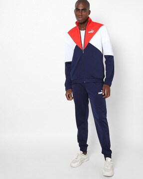 red white and blue puma tracksuit