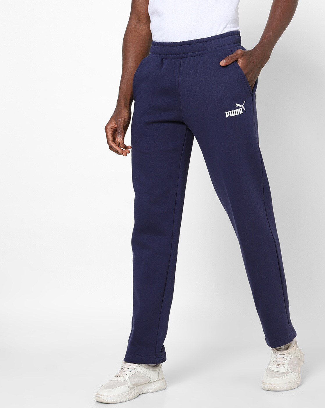 navy blue fleece track pants