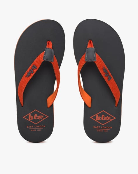 Brand Print Thong-Strap Flip-Flops