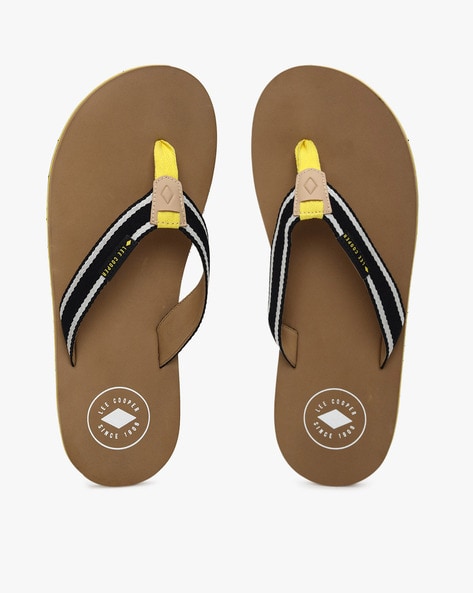 Buy Black Brown Flip Flop Slippers for Men by LEE COOPER