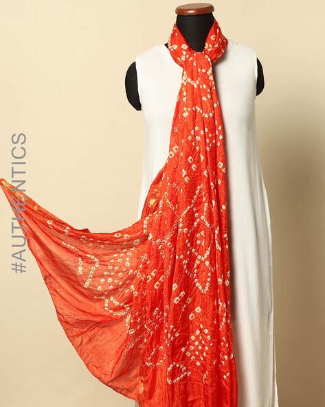 Kutch Hand Bandhani Banarasi Dupatta Price in India