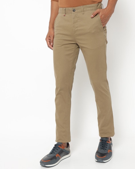 John Players Skinny Fit Flat-Front Chinos