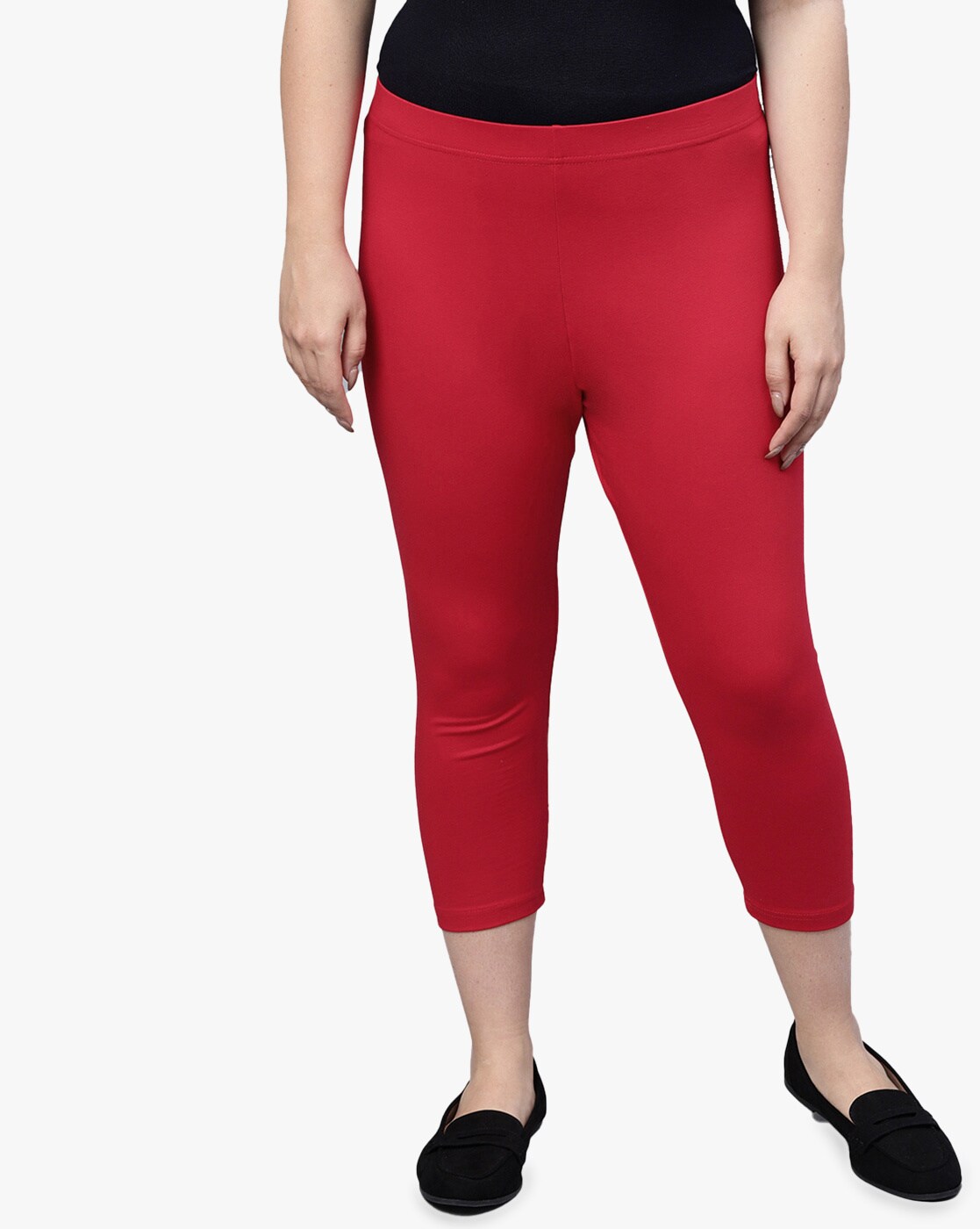 Buy Red Leggings for Women by Go Colors Online