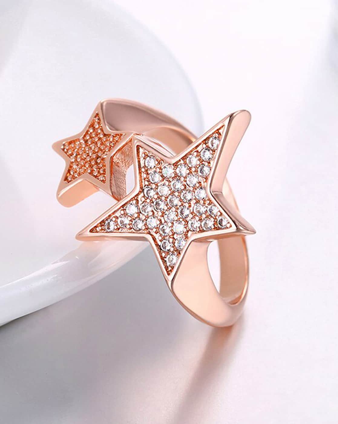 14K Gold Star Diamond Ring 66731: buy online in NYC. Best price at TRAXNYC.
