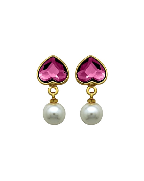 Girls 14K Gold Plated Pink Pearl Stud Screw Back Earrings for Kids –  Cherished Moments Jewelry