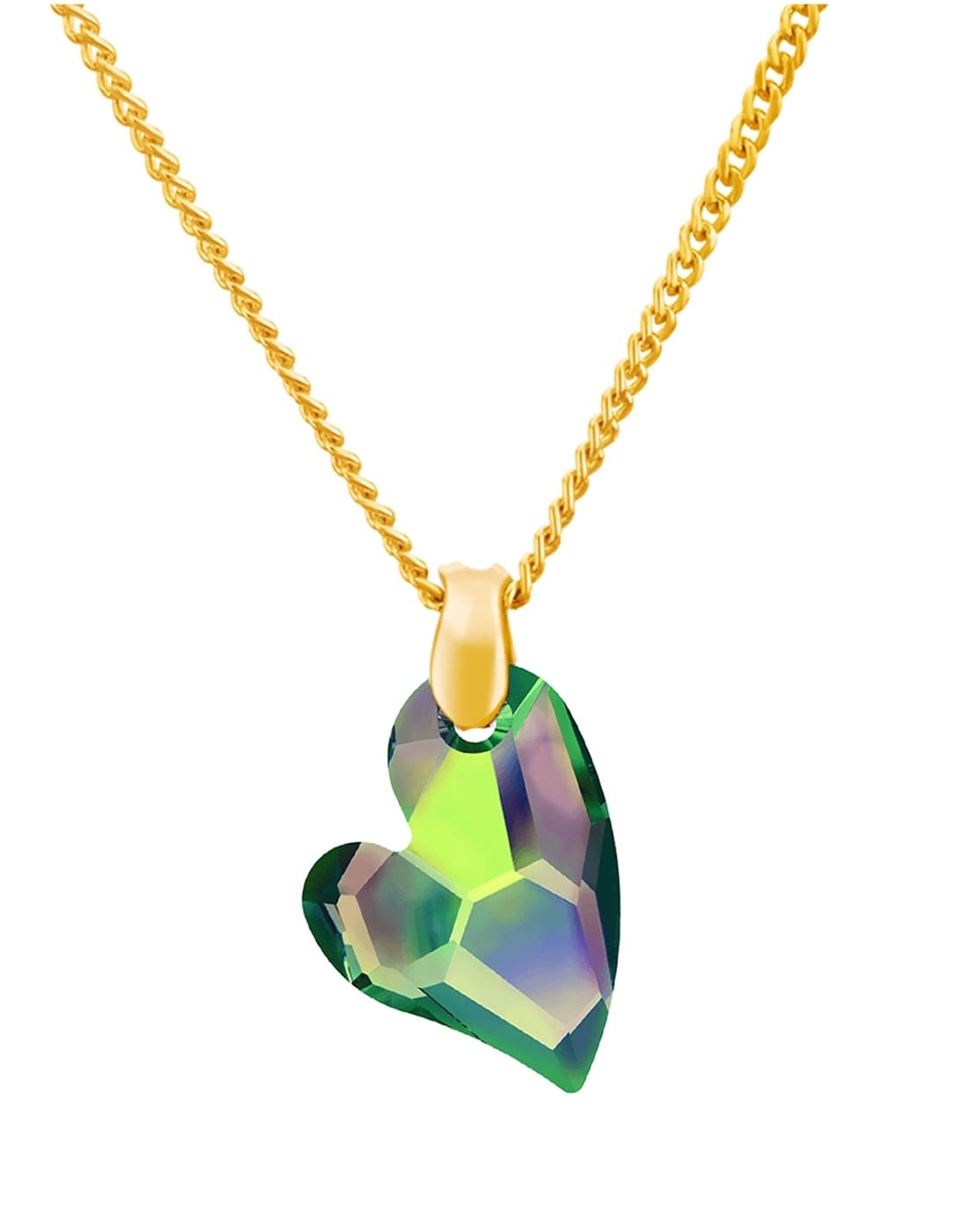 Colorful Clear Peach Heart Necklace Glass Set – Madame Cute