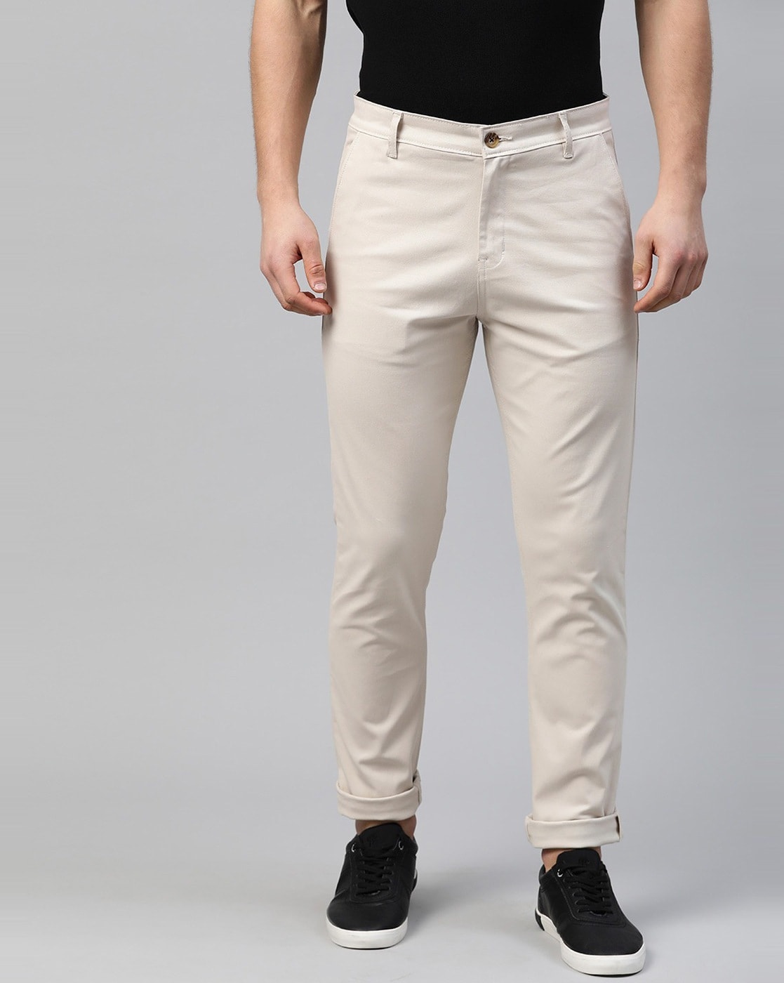 Buy Cream Trousers & Pants for Men by Hubberholme Online