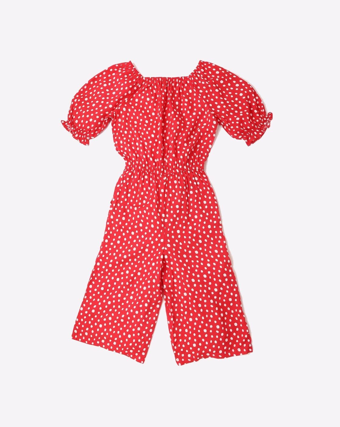 quiz red polka dot jumpsuit