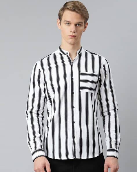 h&m mandarin collar shirt