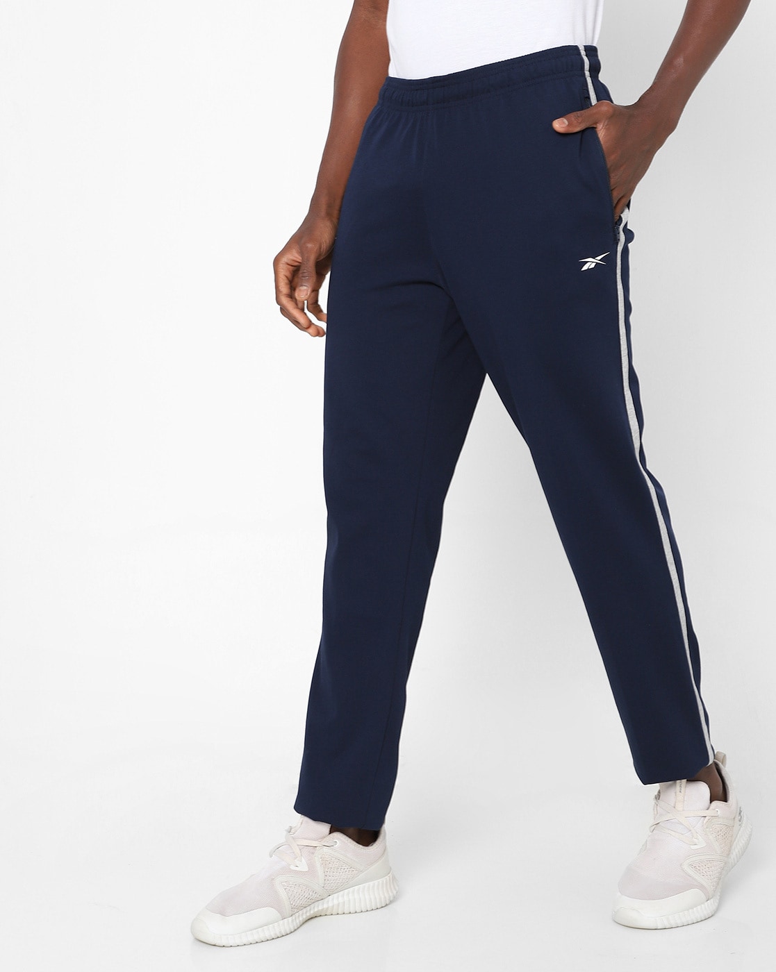 REEBOK Running Pants with Zipper Pocket and Reflective Striping