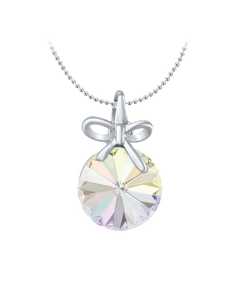 LIMITED EDITION* Swarovski Crescent and Cream Flower Pendant Necklace – JJ  Caprices
