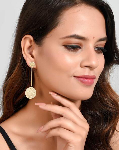 Buy Doubnine Gold Coin Earrings Elizabeth Portrait Hoop Dangle Drop Disc  Minimalist Women Jewelry Gift For Her at Amazonin