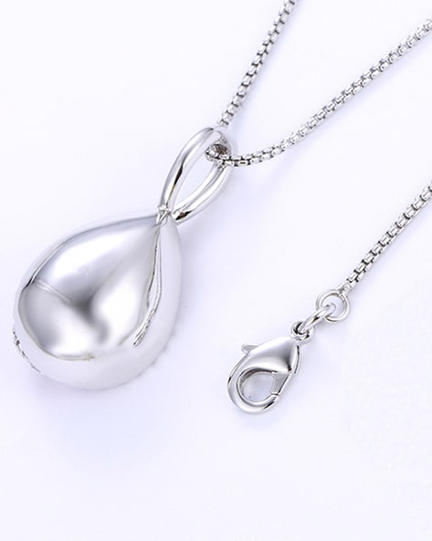 Invisible Necklace SMALL or LARGE Swarovski Pendant 925 Silver or