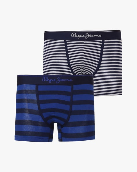PEPE JEANS Men's Designer Woven Boxers Trunks Shorts 3 Pack Cotton New  'Archie