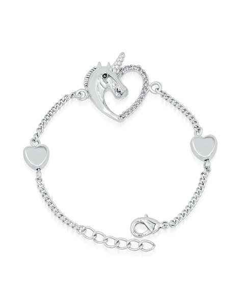 Buy Silver-Toned Bracelets & Bangles for Women by MAHI Online