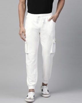 all white cargo pants mens