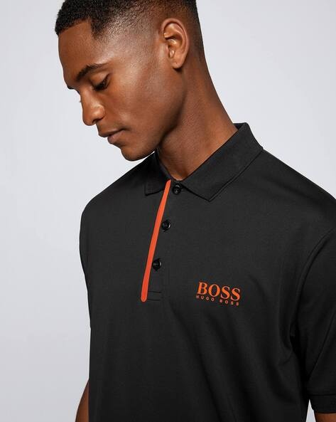 Hugo boss clearance orange polo navy