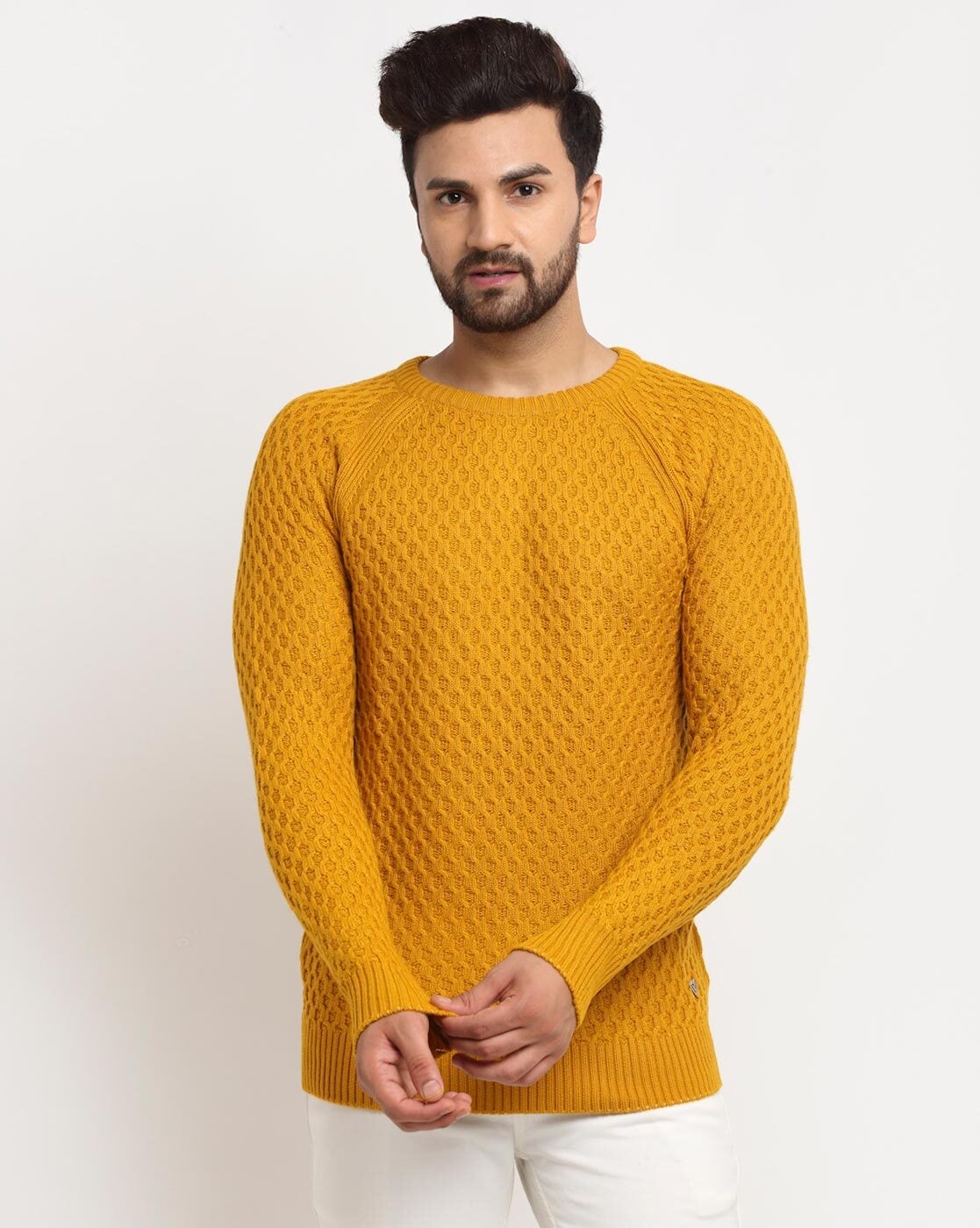 Yellow cheap colour pullover