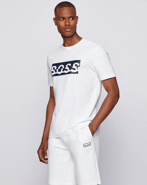 Hugo boss white t shirt best sale sale