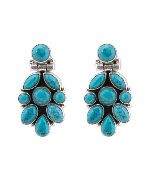 Turquoise Earrings set in silver