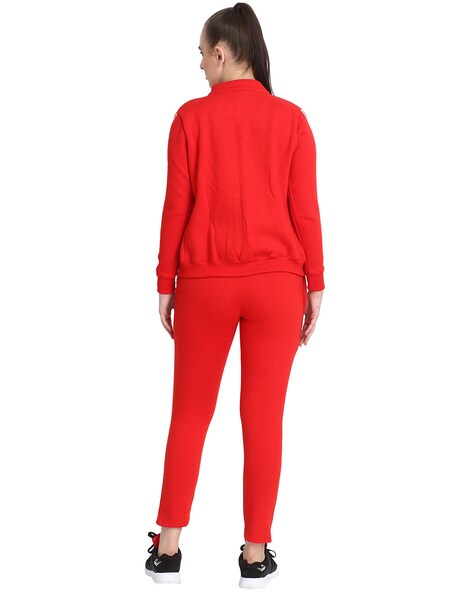 Red hot sale tracksuit cheap