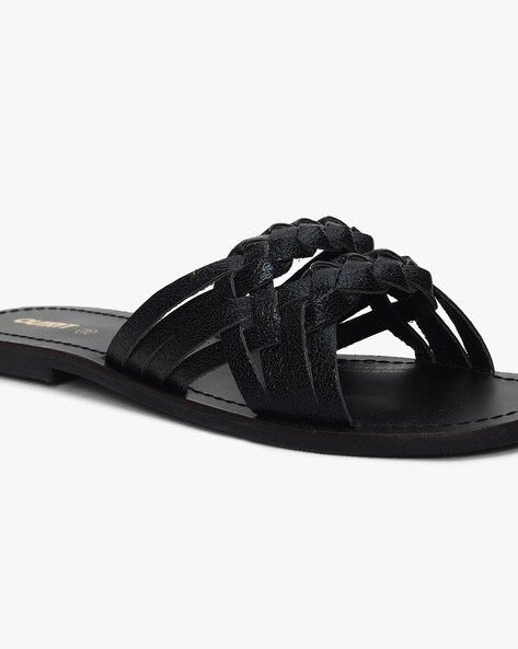 Buy Black Flat Sandals for Women by Outryt Online