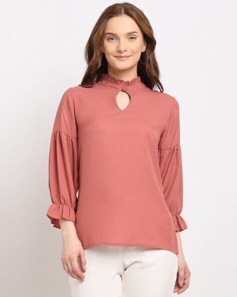 Buy Dull Pink Shirts, Tops & Tunic for Women by La Zoire Online