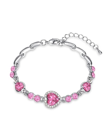 VB&CO Designs Pink Swarovski Crystal Bracelet - Reef & Willow