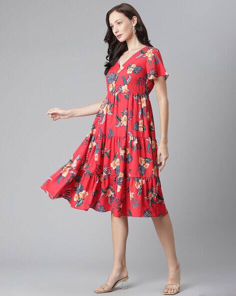 women choice korean style classy floral dress