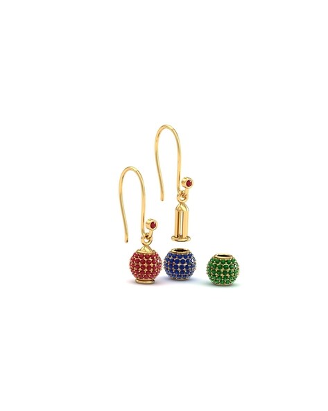 Basanta Utsav special earrings|Yellow colour earrings with brass oxidized  silver | MozaicQ