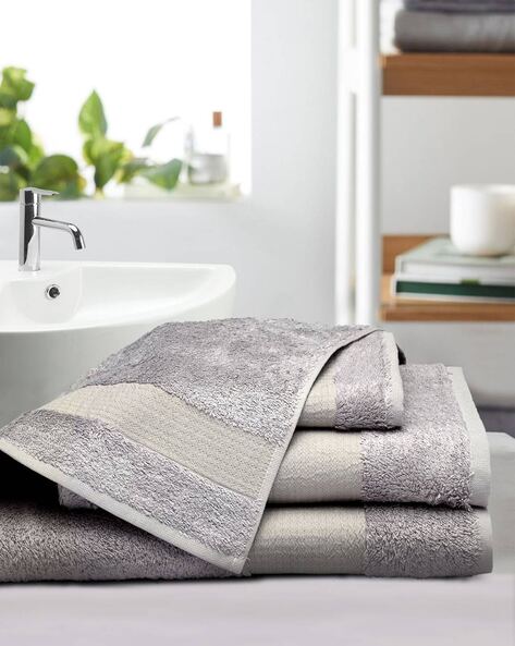 Buy Grey Towels Bath Robes for Home Kitchen by PORTICO Online Ajio