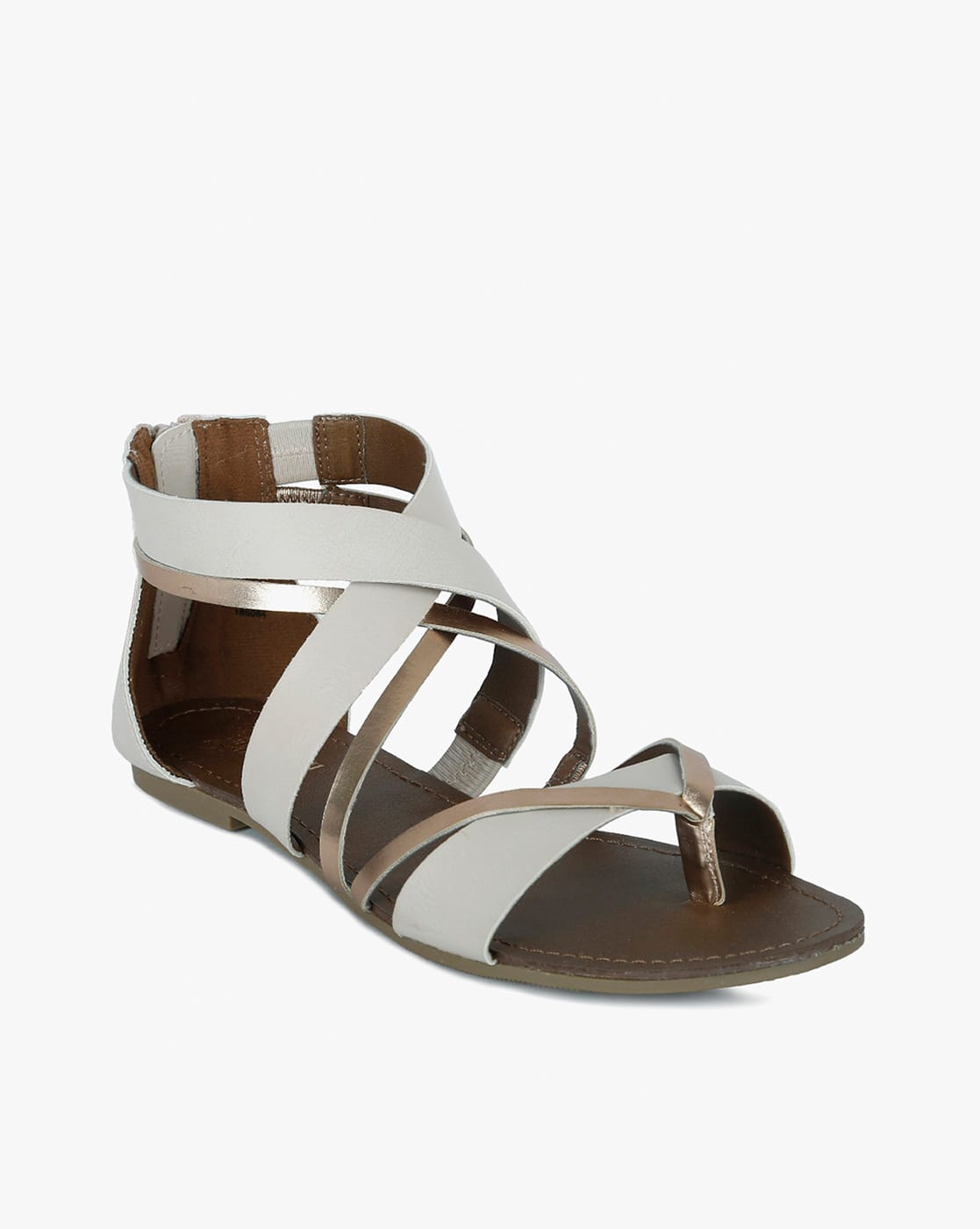 Buy Beige Flat Sandals for Women by BRASH Online | Ajio.com