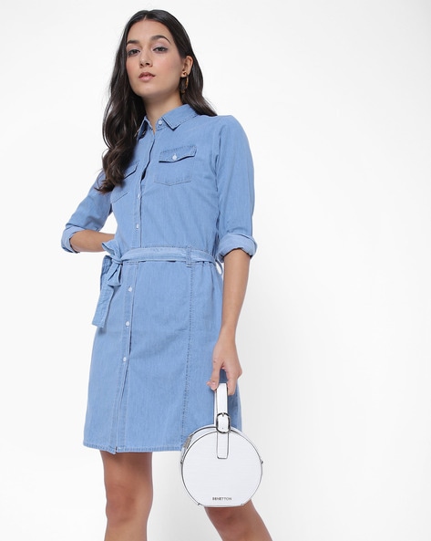 Western Jean Shirt Shift Dress for Women | Old Navy