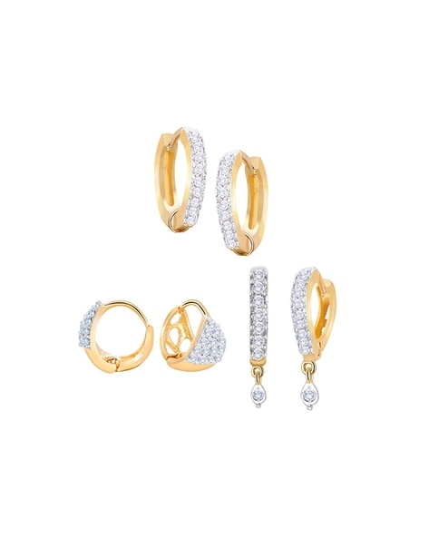 Buy Yellow Gold Earrings for Women by Malabar Gold & Diamonds Online |  Ajio.com