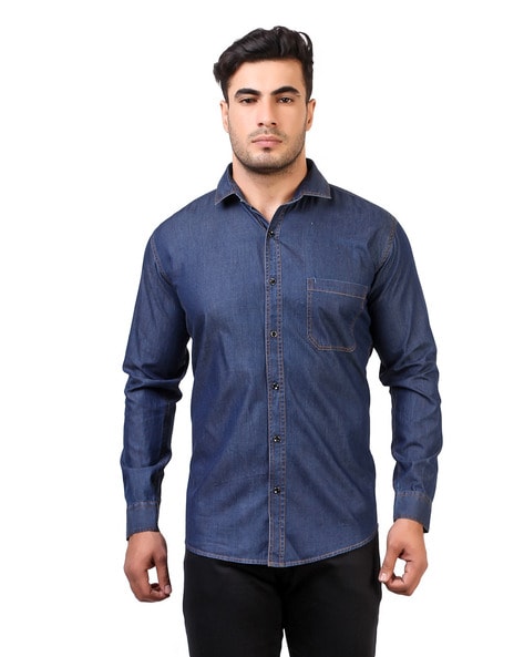 Best Fitted Denim Shirts For Men | Tapered Menswear
