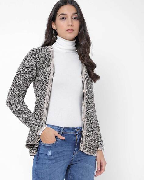 Buy White & Black Sweaters & Cardigans for Women by AJIO Online