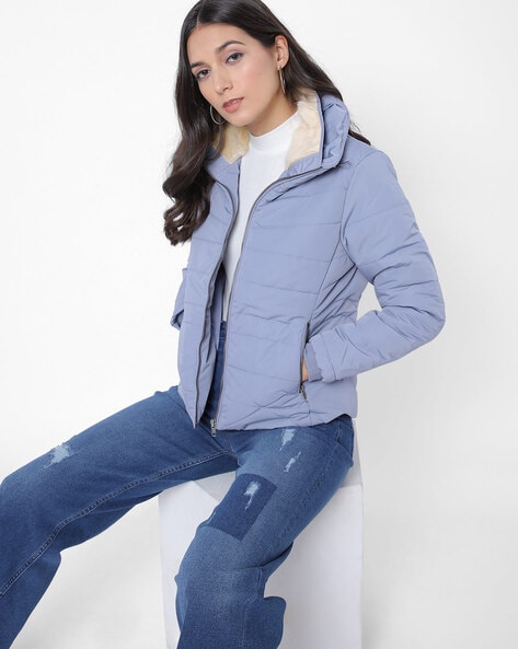 Buy Mast & Harbour Colour Blocked Pure Cotton Denim Jacket - Jackets for  Women 24084934 | Myntra