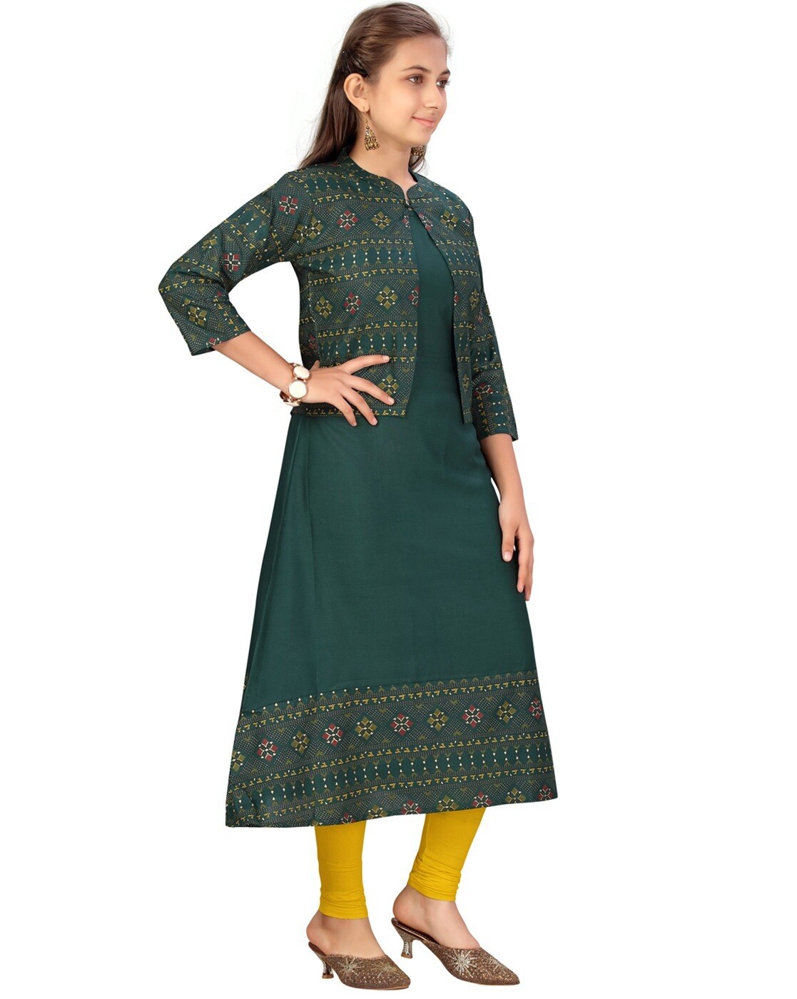 Buy Shubhisha Fashion Women Dark Green Pure Cotton Kurta Palazzo Set _L  Online at Best Prices in India - JioMart.