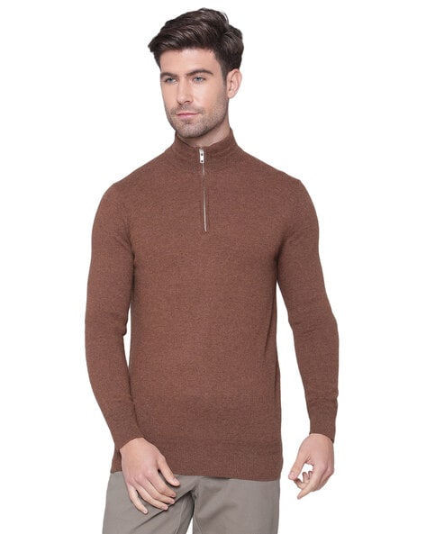 Mens funnel cheap neck pullover