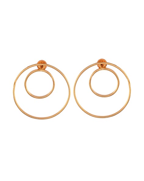 Minimalist CZ diamond Small hoop Earrings | American diamond Silver AD –  Indian Designs