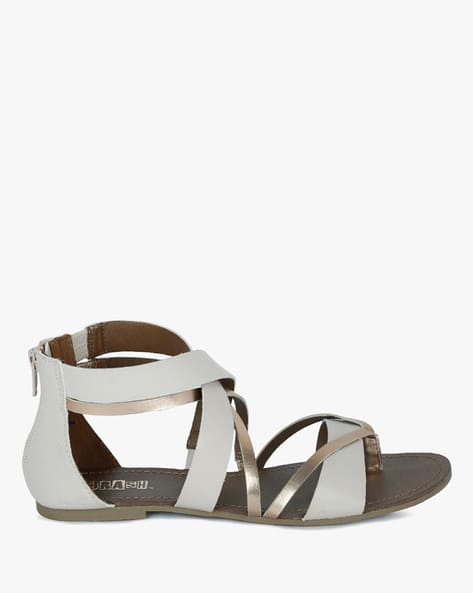 Buy Beige Flat Sandals for Women by BRASH Online | Ajio.com